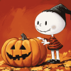 The Great Pumpkin Charlie Animation Diamond Painting