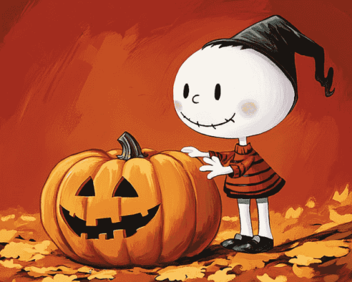 The Great Pumpkin Charlie Animation Diamond Painting