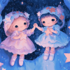 The Little Twin Stars Pink Diamond Painting