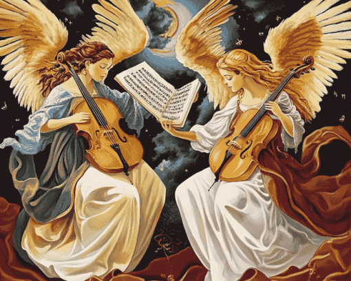 The Musician Angels Fantasy Diamond Painting