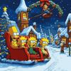 The Simpsons Animation Holiday Diamond Painting