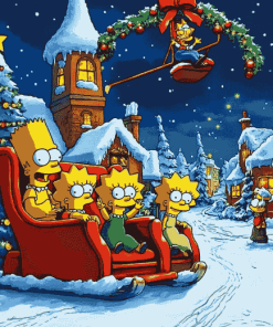 The Simpsons Animation Holiday Diamond Painting