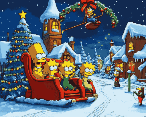 The Simpsons Animation Holiday Diamond Painting