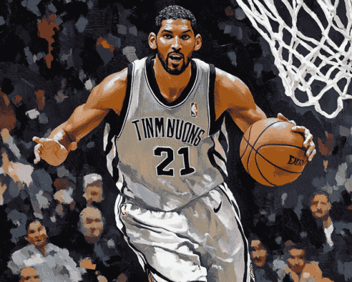 Tim Duncan Basketball Diamond Painting