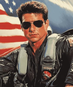 Tom Cruise Top Gun Diamond Painting