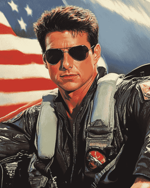 Tom Cruise Top Gun Diamond Painting