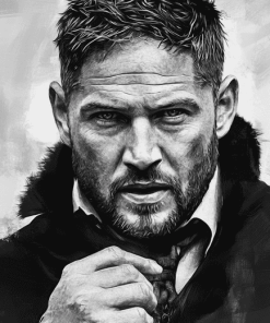 Tom Hardy Monochrome Diamond Painting