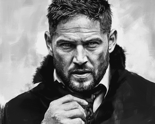 Tom Hardy Monochrome Diamond Painting