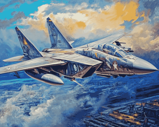 Tomcat Fighter Jet Diamond Painting