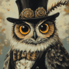 Top Hat Owl Animation Diamond Painting