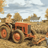 Tractor Scene Diamond Painting