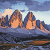 Tre Cime Di Lavaredo Sunset Diamond Painting