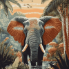 Tropical Elephant Wildlife Diamond Painting