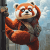 Turning Red Panda Animation Diamond Painting