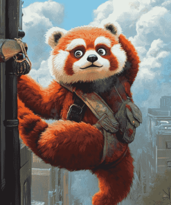 Turning Red Panda Animation Diamond Painting