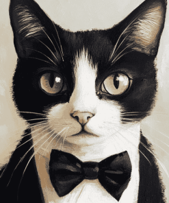 Tuxedo Cat Beauty Diamond Painting