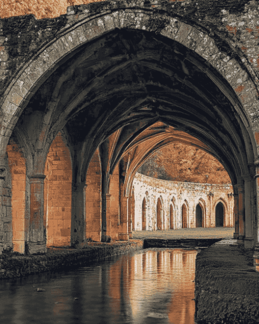 UK Fountains Abbey Historic Site Diamond Painting