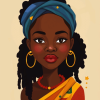 Ugandan Women Cartoon Style Diamond Painting