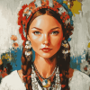 Ukrainian Women Beauty Diamond Painting