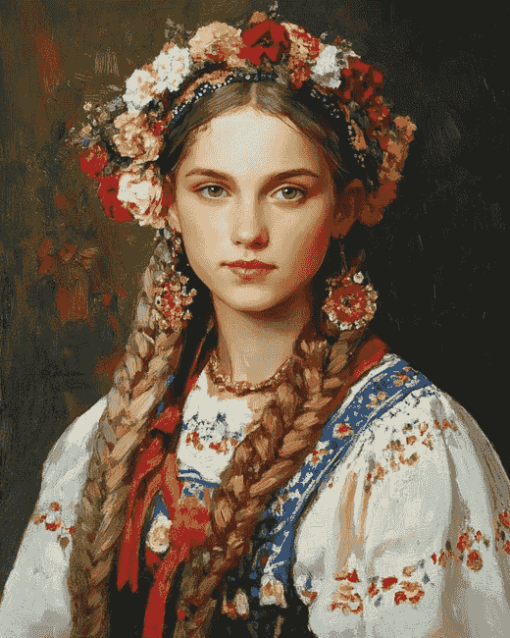 Ukrainian Women Diamond Painting