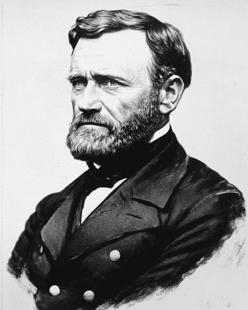 Ulysses S Grant Black White Diamond Painting