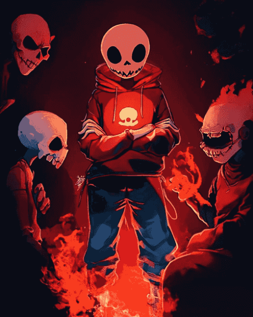 Underfell Sans Anime Collection Diamond Painting