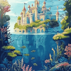 Underwater Castle Fantasy Diamond Painting