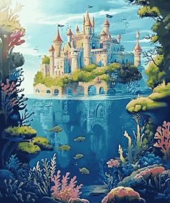 Underwater Castle Fantasy Diamond Painting