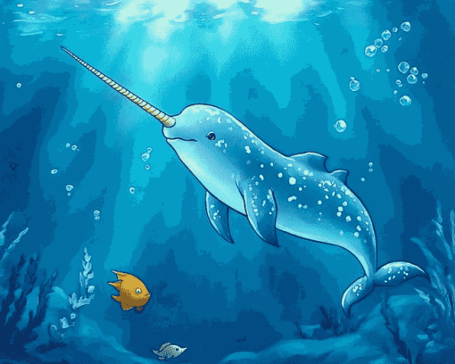 Underwater Narwhals Animation Diamond Painting