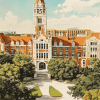 University of Texas Buildings Diamond Painting