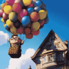 Up Movie Balloon House Diamond Painting