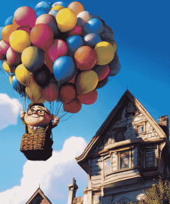 Up Movie Balloon House Diamond Painting