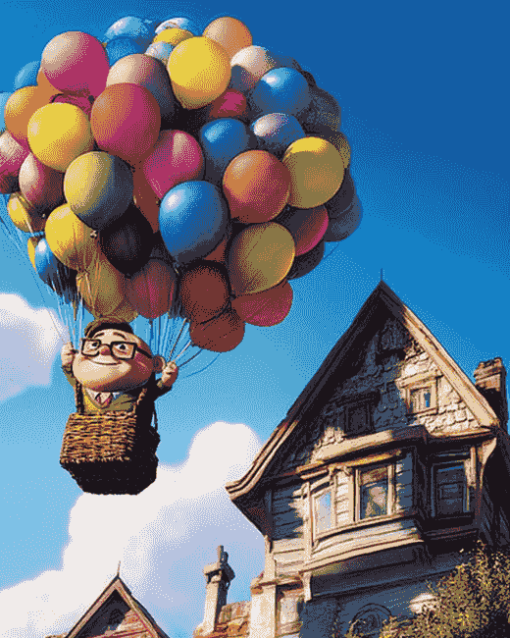 Up Movie Balloon House Diamond Painting