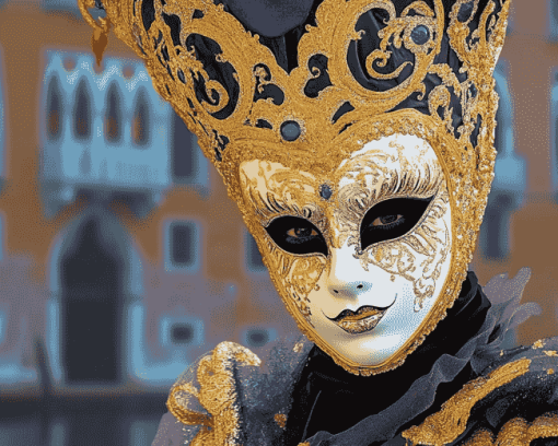 Venetian Carnival Mask Diamond Painting