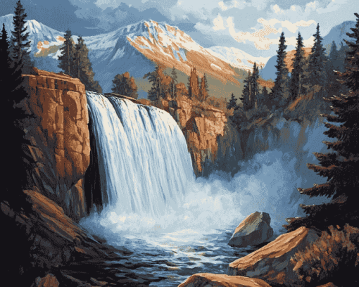 Vernal Falls Scenic Diamond Painting