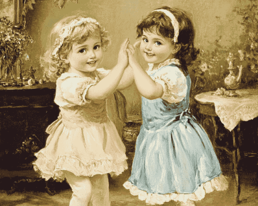 Victorian Vintage Kids Diamond Painting