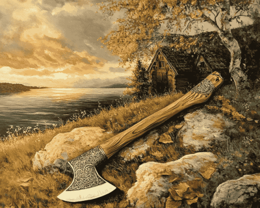 Viking Axe Vintage Diamond Painting