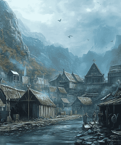 Viking Village Animation Diamond Painting