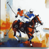 Vintage Abstract Polo Player Diamond Painting