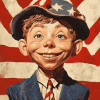 Vintage Alfred E Neuman American Flag Diamond Painting