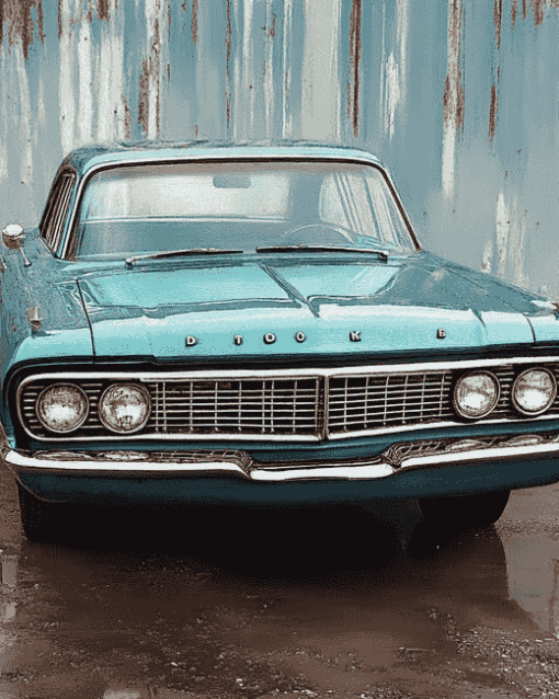 Vintage Blue Plymouth Belvedere Diamond Painting