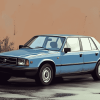 Vintage Blue Volvo 240 Diamond Painting