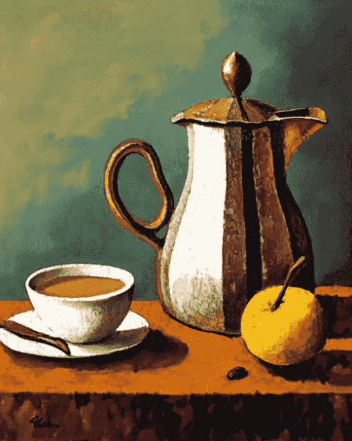 Vintage Coffee Pot Still Life Diamond Painting