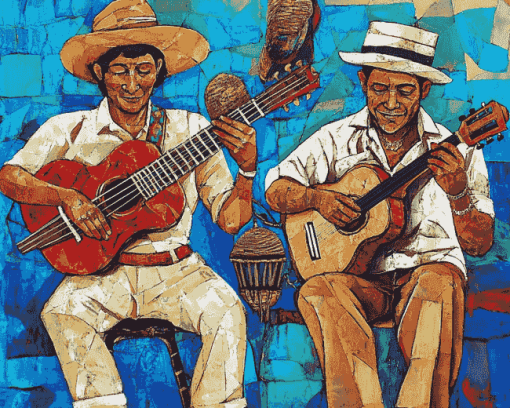 Vintage Cuban Musicians Diamond Painting