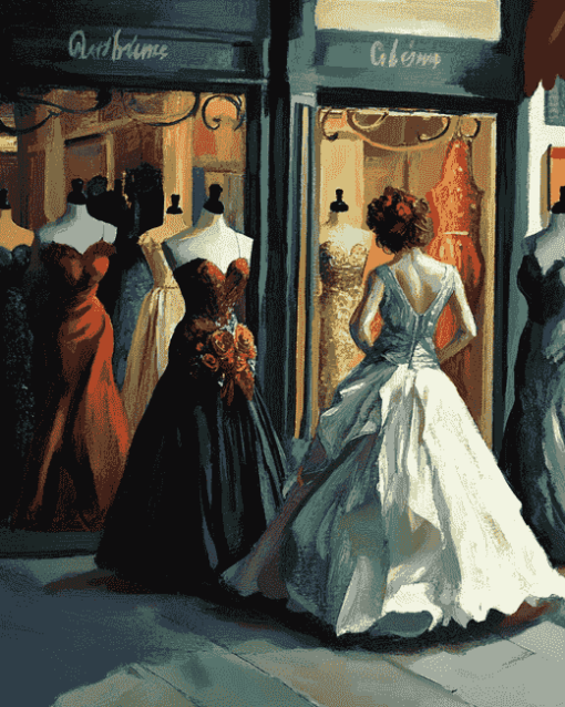 Vintage Dress Shop Diamond Painting