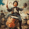 Vintage Drummer Boy Diamond Painting