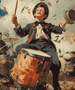 Vintage Drummer Boy Diamond Painting