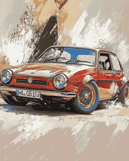 Vintage Golf 1 Car Diamond Painting