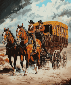 Vintage Horse Stagecoach Diamond Painting