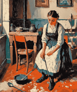 Vintage Housemaid Women Diamond Painting